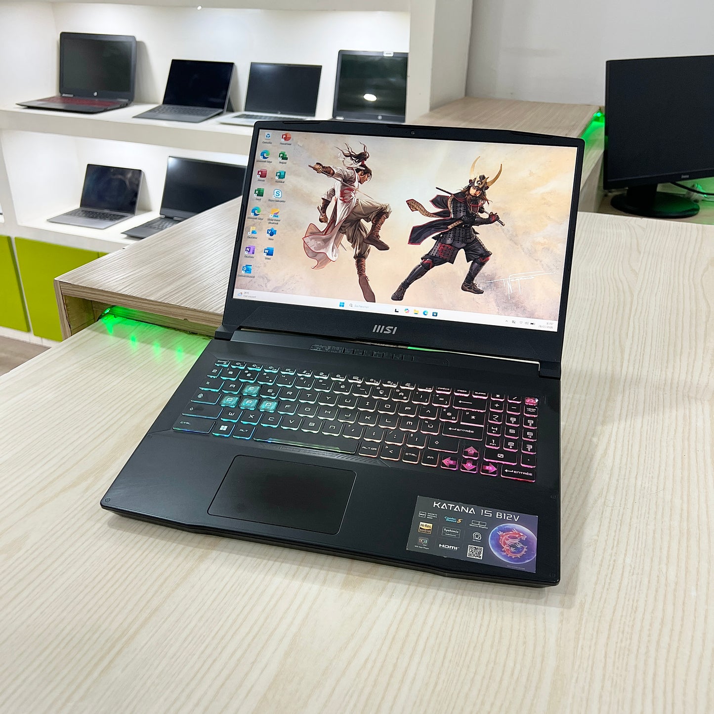 Gamer MSI Katana 15 B12VFK
-  Core i7-12ème Génération - RTX 4060 8Go dédiée - 16Go DDR5 - 512Go SSD - 15,6"FHD 144Hz