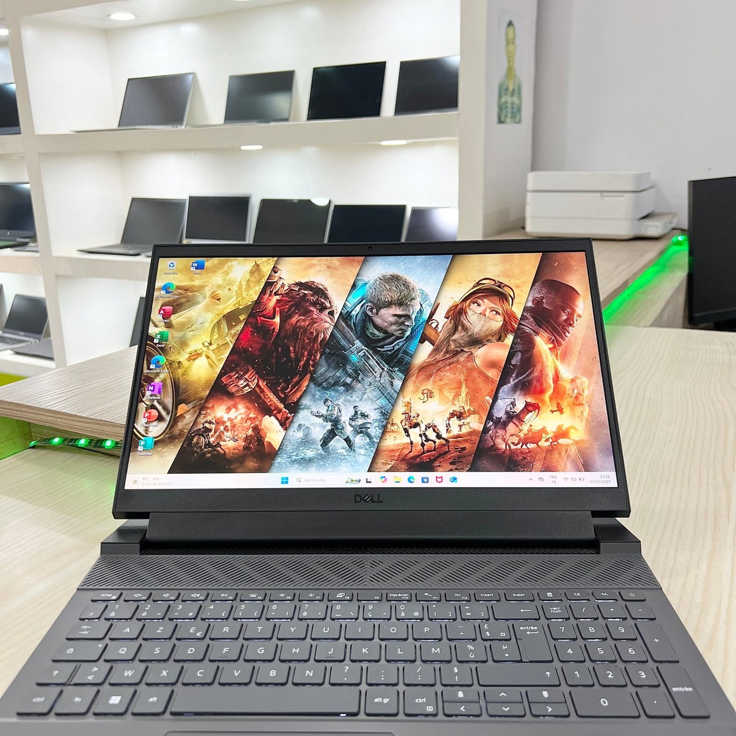 Gamer Dell G15 5530 Core i7 13ᵉ Génération, RTX 4060 8Go dédiée, 16Go DDR4, 2 Téra SSD, 15,6" FHD
